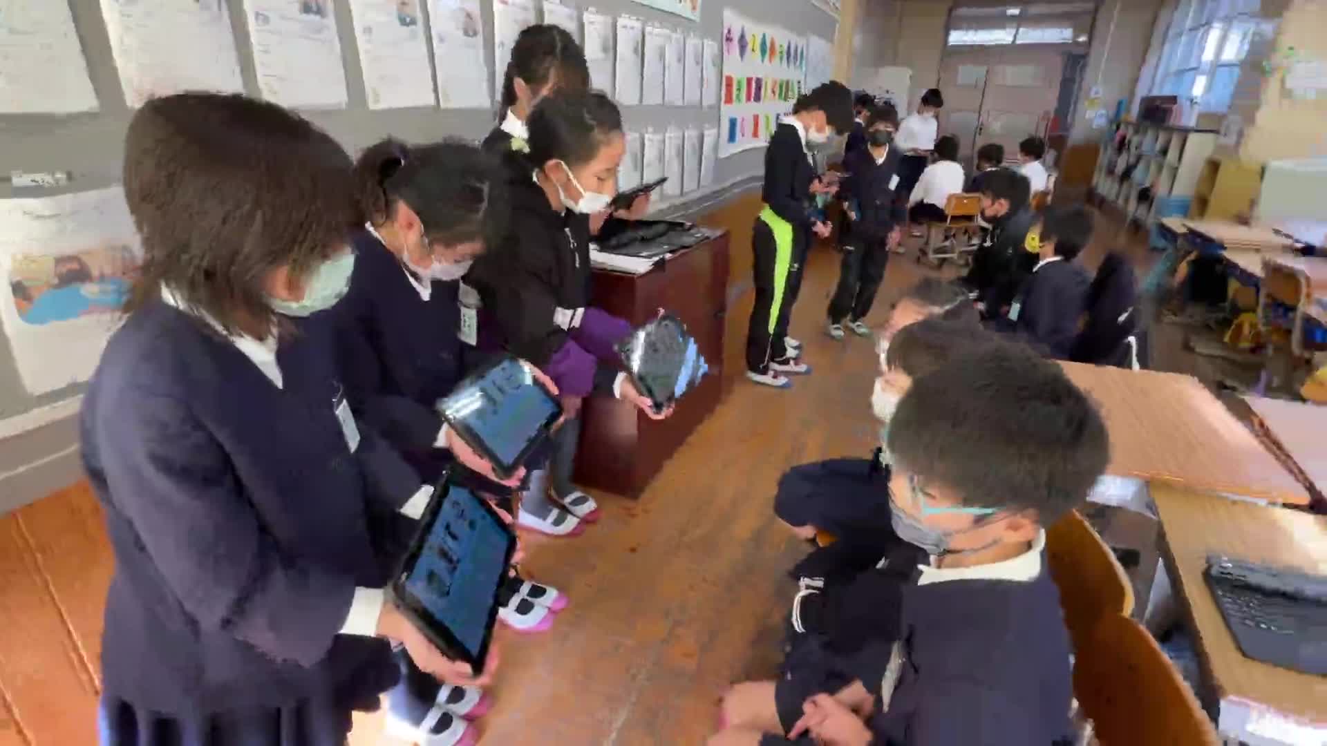 ４年2組の発表（３年生へ）1/26