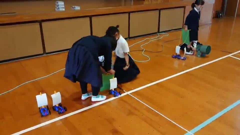 「３年理科～風の強さと車の進み方①」ごしょチューブ《R3-242》