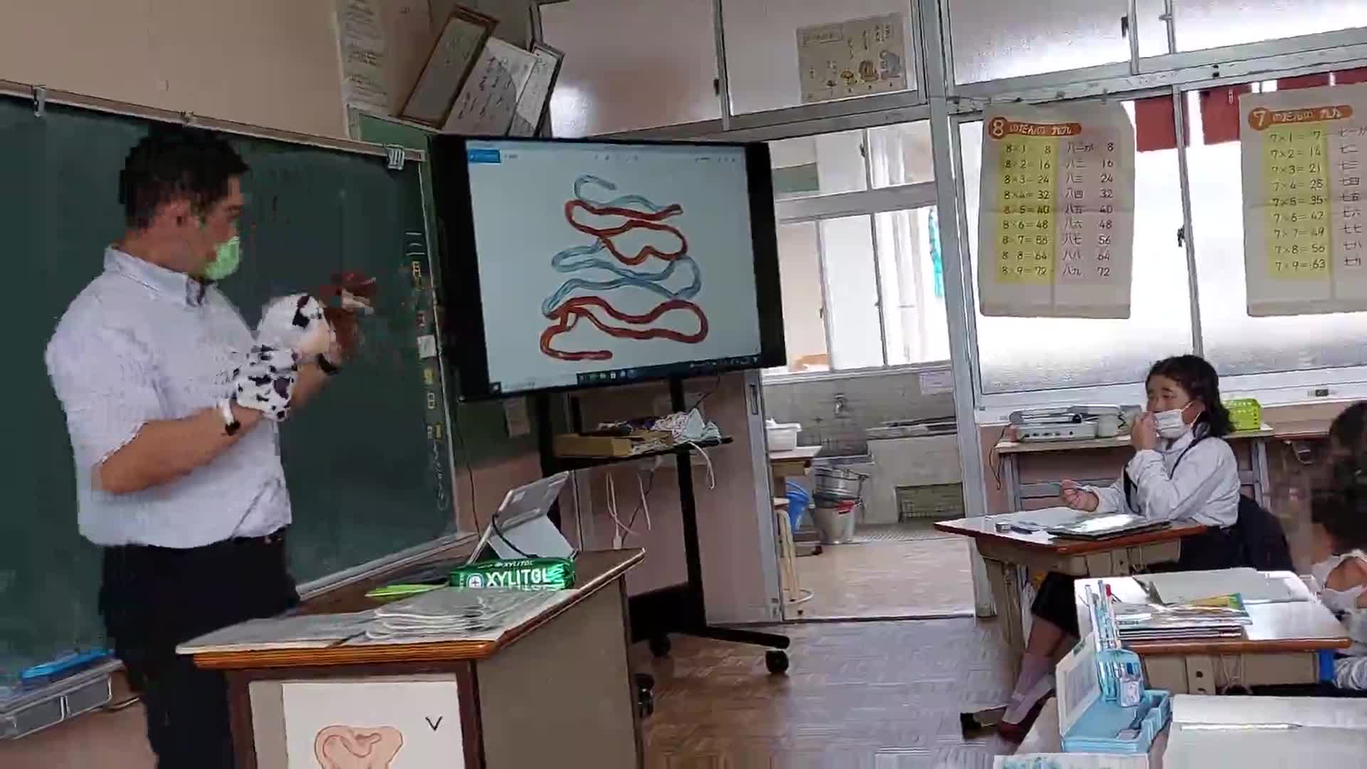 「２年算数～パペットマペット」ごしょチューブ《R3-360》