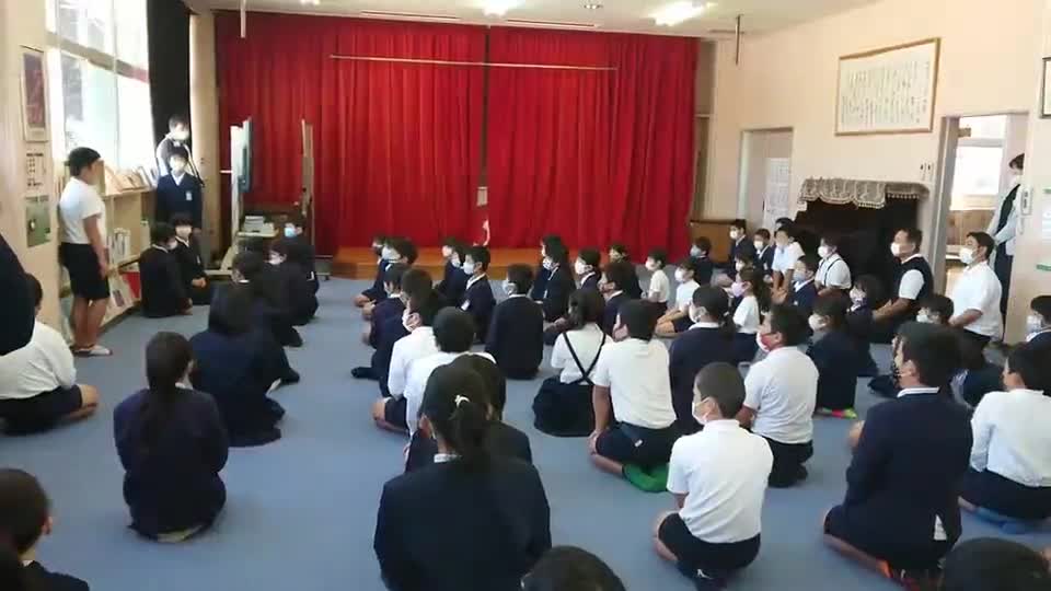 ごしょチューブ㉘児童集会「発表後の感想発表」