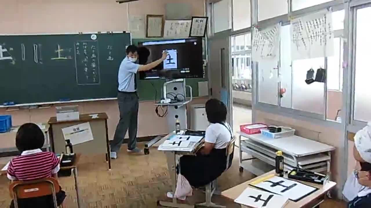 ごしょチューブ《R3-14》３年「書写～熊野先生と毛筆」