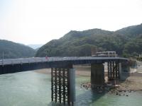 嬉しそうに渡っています