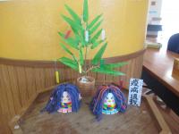 玄関ホールには「疫病退散」