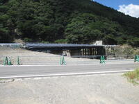 復旧した鎌瀬橋（仮橋）