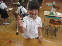 ２年あみさんの「やじろべえ」