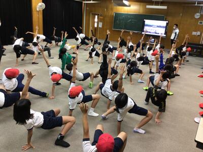 応援団の練習風景