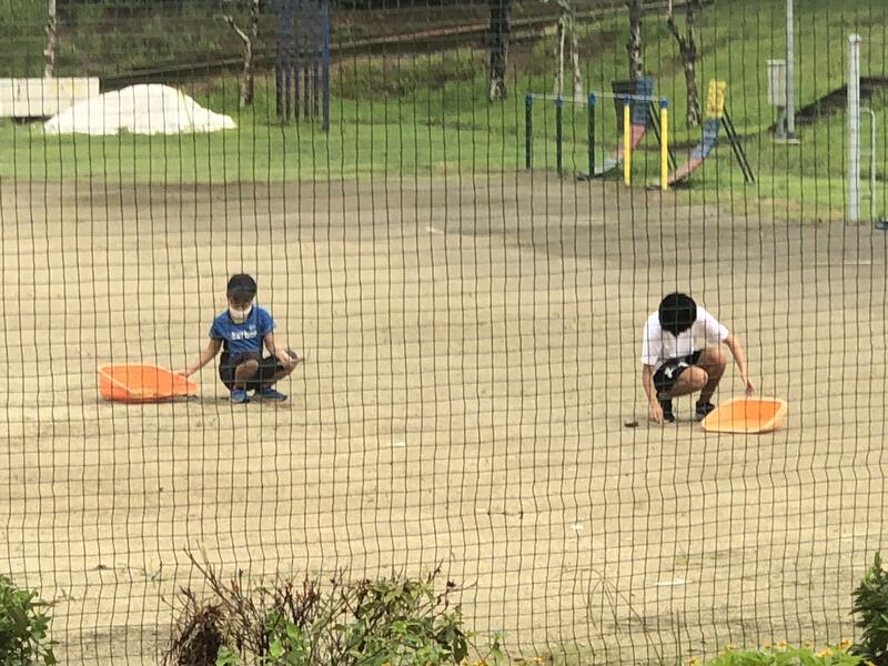 運動会｜グラウンド整備｜朝｜