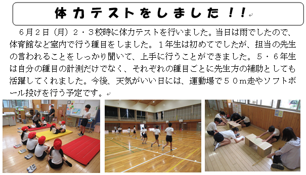 体力テストをしました