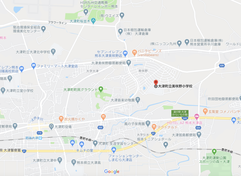 学校の所在地　Google map