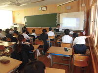 ＜学級での防災学習＞