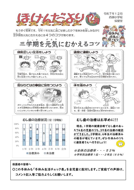 かぜやインフルエンザに気をつけて過ごしましょう