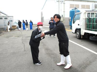 海苔をもらって