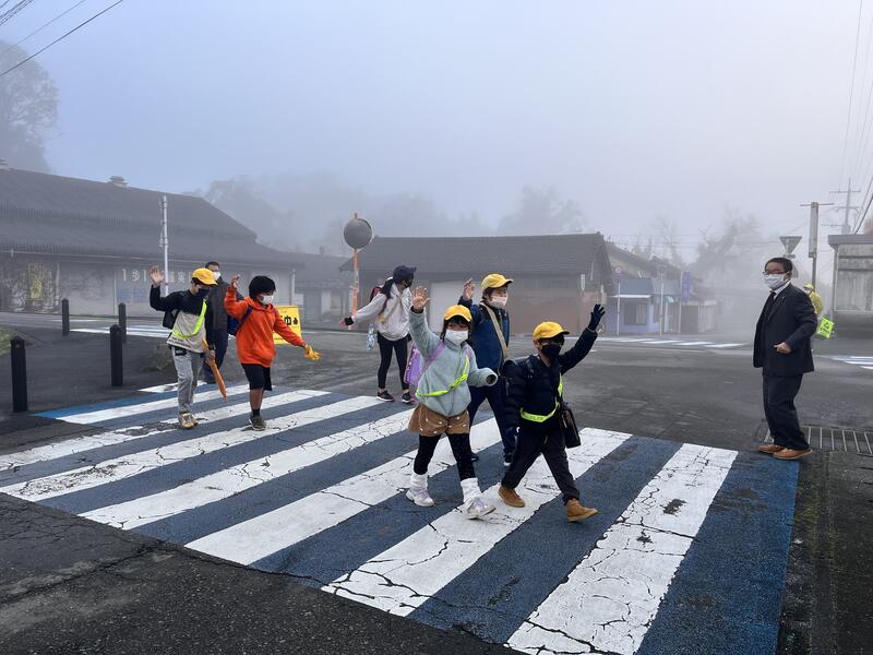 朝の登校の様子➀