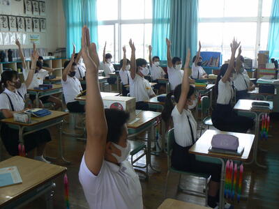 6年生の模範的な授業態度