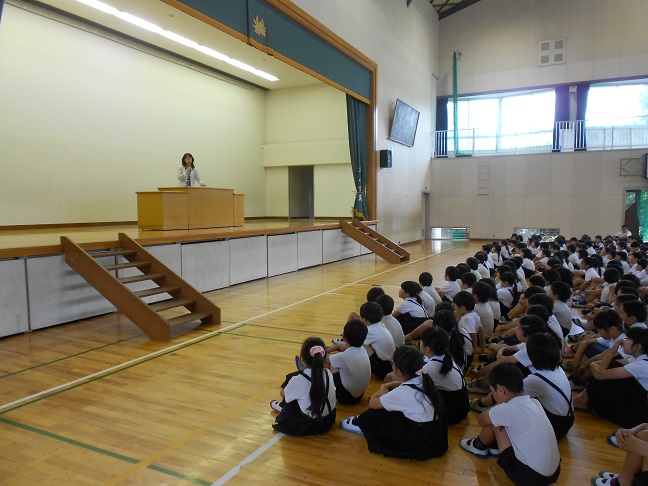 校長講話の様子