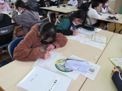 めあてを決める児童