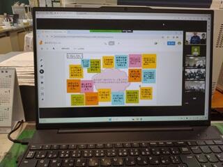 それぞれのタブレット端末から参加