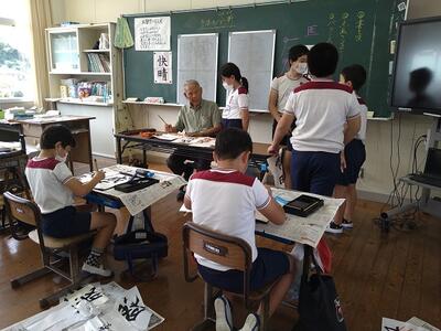 ５・６年の毛筆指導
