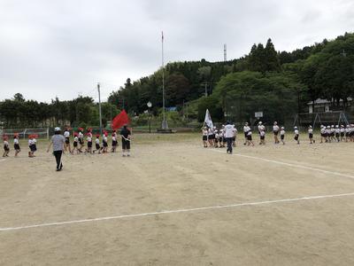 開会式後の退場を練習しました。