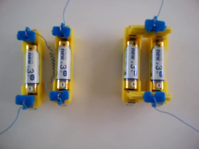 かん電池のつなぎ方