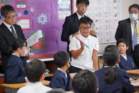 心情スケールを使って考えを発表