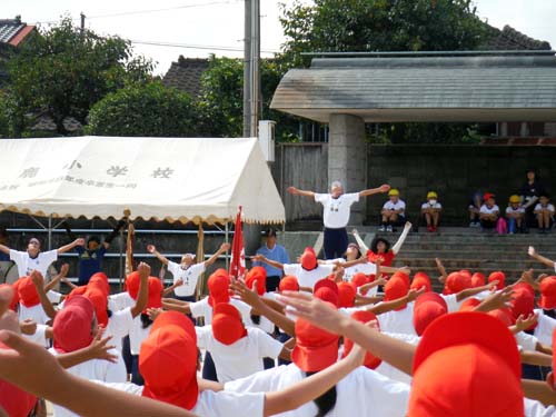 ラジオ体操の練習