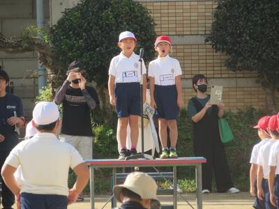 開会宣言（１年生）