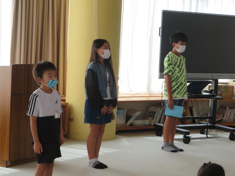 代表児童の発表